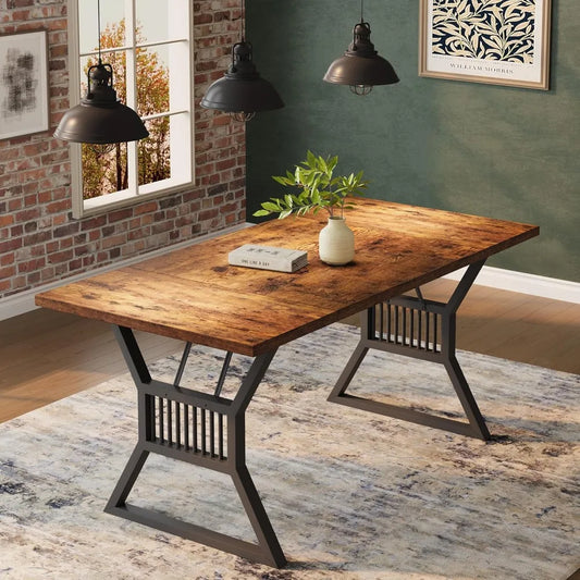 Farmhouse Chic Dining Table, seats 4-6 Person