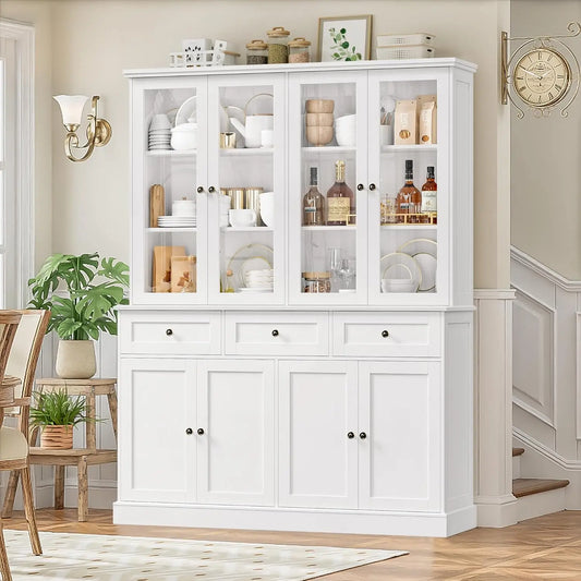 Chic Tall Kitchen Pantry Cabinet with Storage