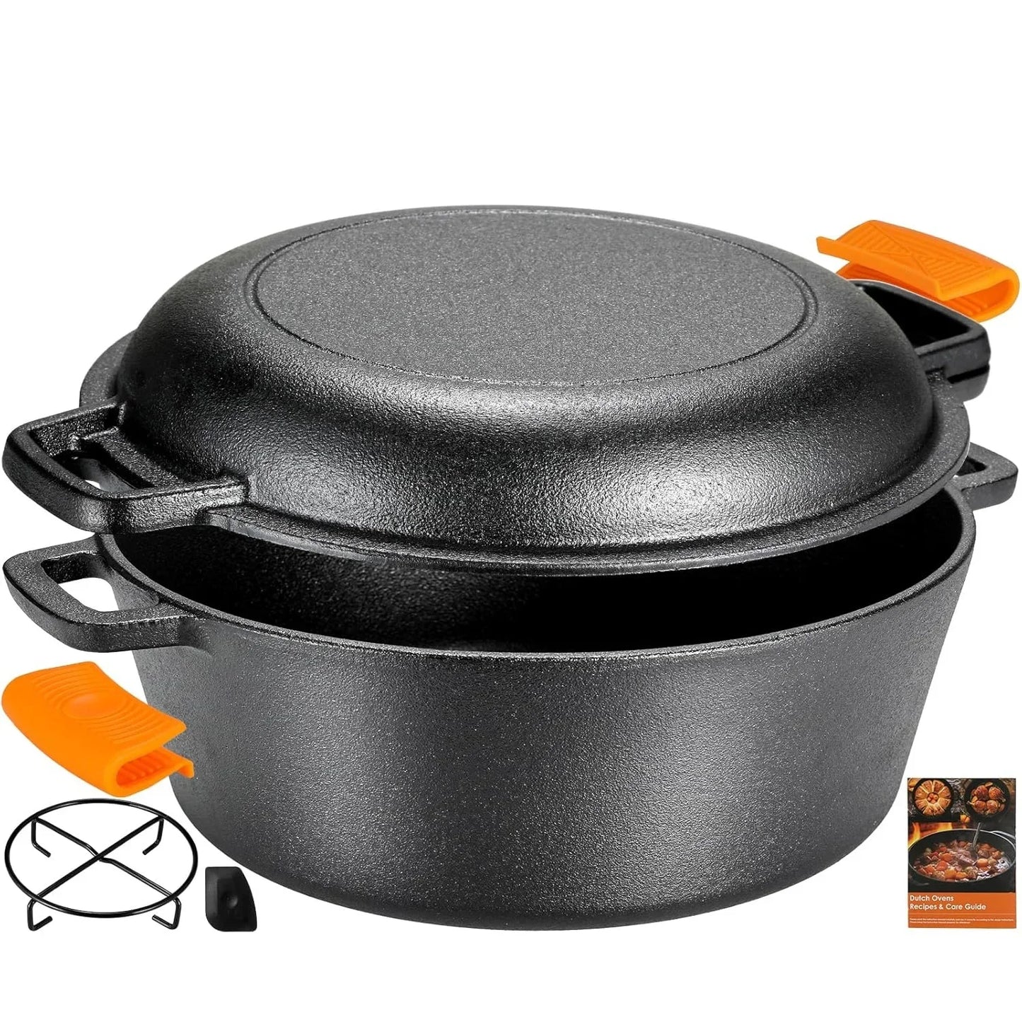 Vintage 2-in-1 Cast Iron Dutch Oven