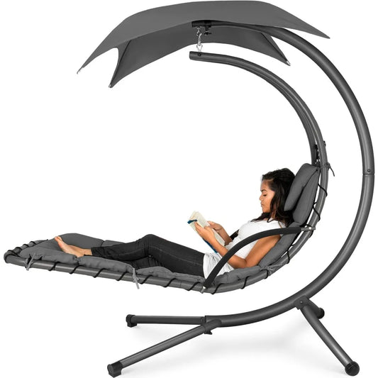 Hanging Swing Steel Chaise Lounge Chair in 10 Different Colors