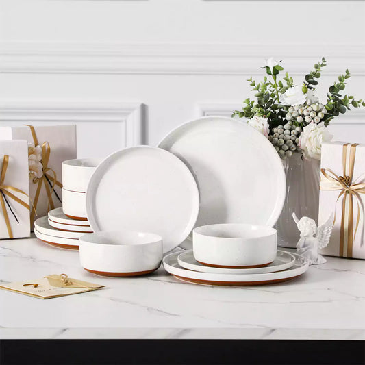 Farmhouse Stoneware 12 Piece Dinnerware Set, seres 4