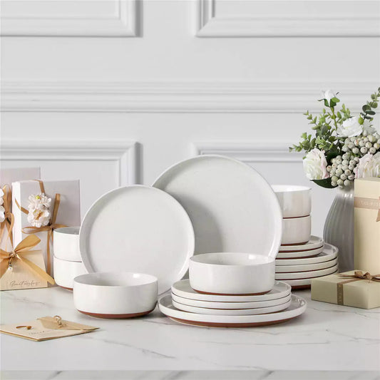 Country Chic 18 Piece Stoneware Dinnerware Set for 6