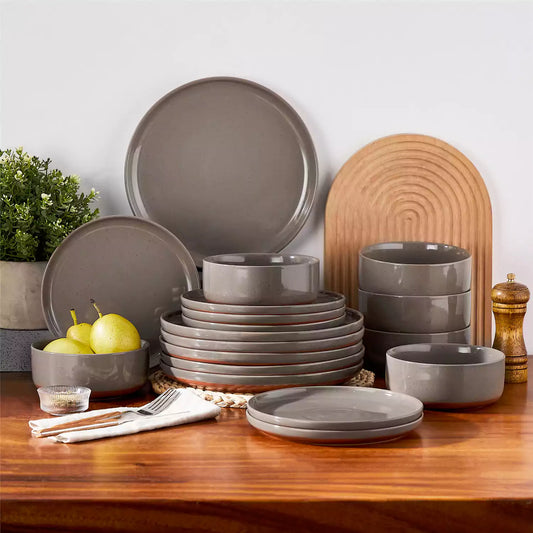 Farmhouse 18 Piece Stoneware Dinnerware Set, serves 6