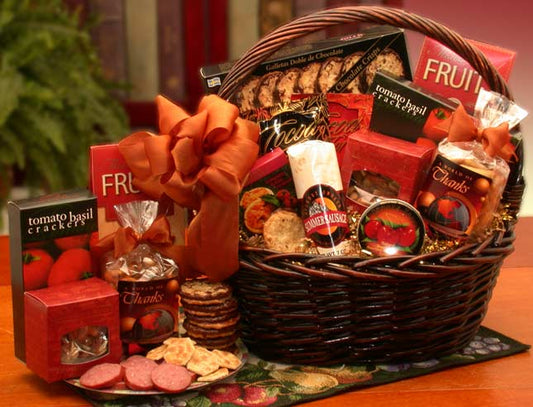A Grand World Of Thanks Gourmet Gift Basket- corporate gift - thank