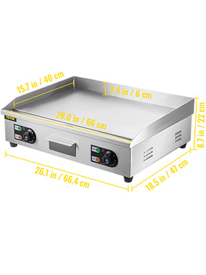 Countertop Stainless Steel Teppanyaki Flat Top Grill Commercial