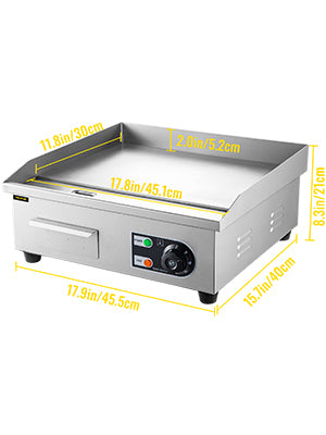 Countertop Stainless Steel Teppanyaki Flat Top Grill Commercial