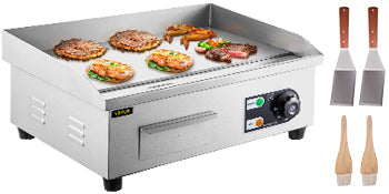 Countertop Stainless Steel Teppanyaki Flat Top Grill Commercial