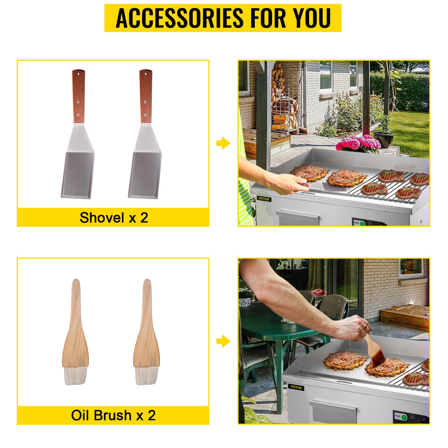 Countertop Stainless Steel Teppanyaki Flat Top Grill Commercial