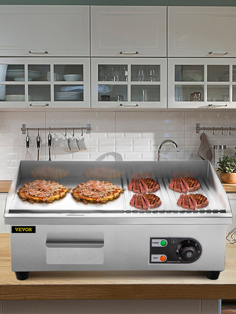 Countertop Stainless Steel Teppanyaki Flat Top Grill Commercial