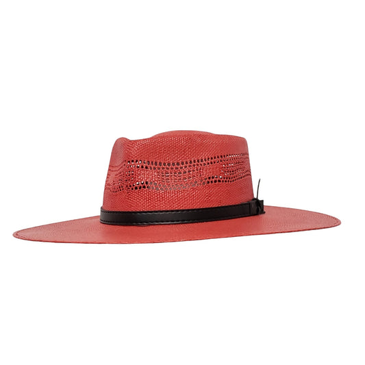 LOLITA RED SHANTUNG STRAW 213