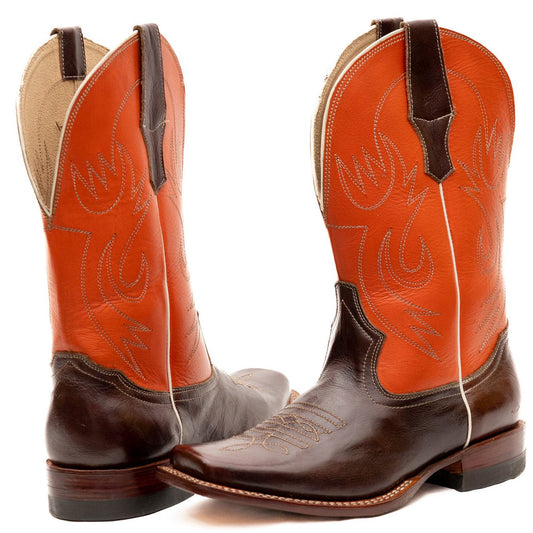 Men's Square Toe Double Stitched Cowboy Boots